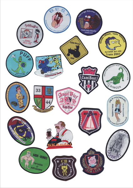 Woven funny patches 