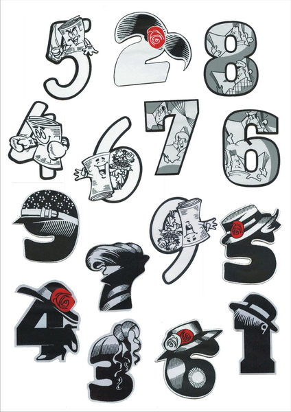 Woven number patches  