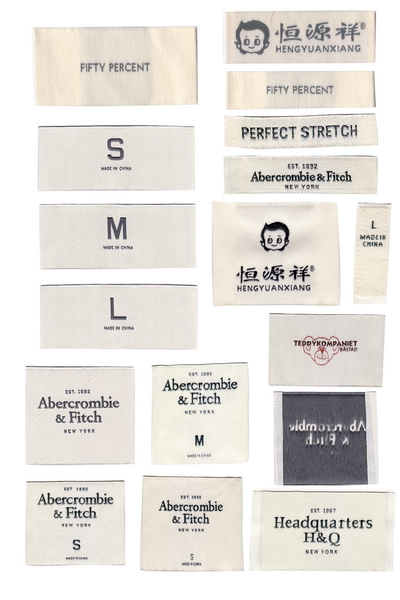Woven organic cotton labels 